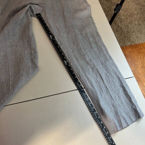 Banana Republic Modern Slim Fit Pants Mens 38x30.5 Gray 100% Linen Chino - Picture 10 of 12